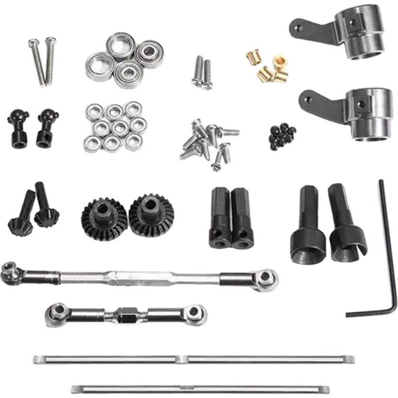 Pièces D'Essieu De Pont Avant Et Arrière, Équipement Métallique De Mise À Niveau Pour 1/16 Wpl C14 C24 B14 B24