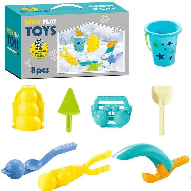 Kit De Fabrication De Boules De Neige, 8 Pièces, Jouets De Plage, Outils De Moulage De Sable Pour Enfants En Hiver Sn