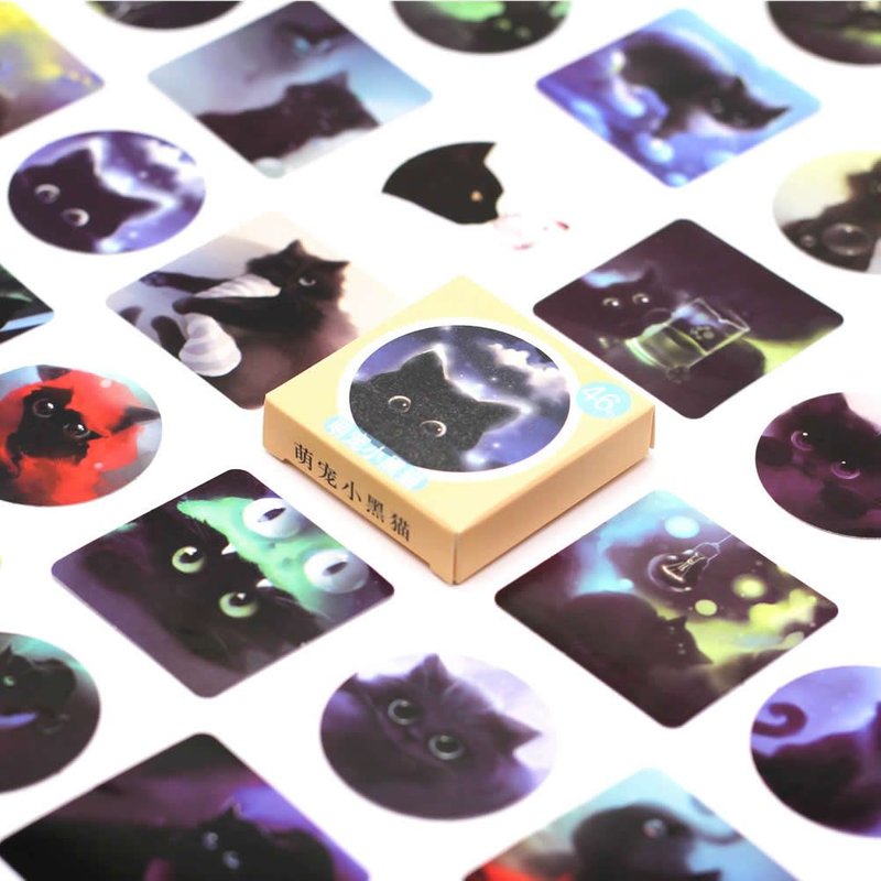 Autocollants Chats Ravissants, Autocollants Animaux Mignons, Cadeaux Pour Enfants, Pour Ordinateur Portable, Valise, Guitare, Réfrigérateur, Voiture De Vélo, 1 @ #40 Pièces