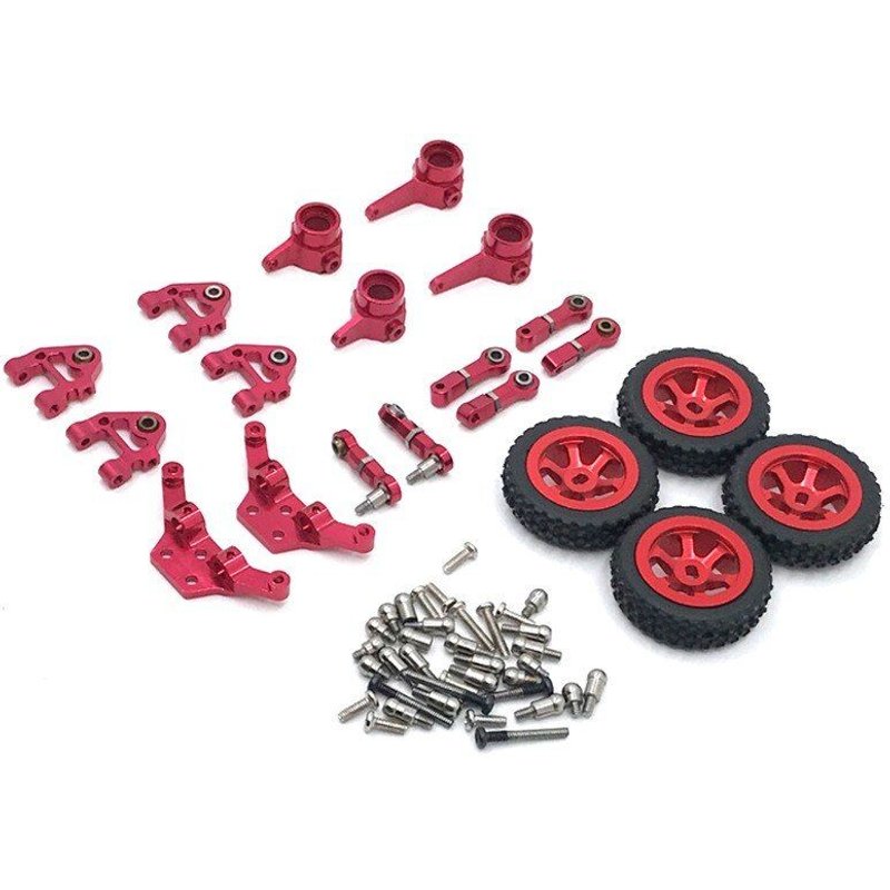 Pièces Métalliques De Mise À Niveau Et De Modification De Voiture Rc, Y Compris 7 Jeux De Bras Oscillants, Pneus, Etc. 1/28, P929, P939, K969, K979, K989