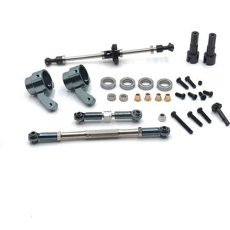 Pièces De L'Essieu Avant En Métal Pour Voiture, Modèle C14 C24 B14 B16 B24 Feiyu Jjrc 1/16 Rc, Mise À Niveau, Modification De L'Essieu, Y Compris La Coupelle De L'Essieu Et L'Os Du Chi