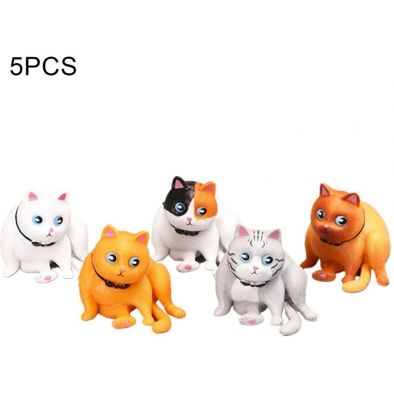 Figurine Miniature 5 Pièces/Ensemble, Petite Poupée De Simulation, Ornements Pour La Maison, Modèle De Simulation D'Animaux