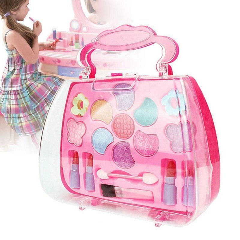 Ensemble De Maquillage Écologique Pour Filles, Kit De Jeu De Simulation De Princesse, Cadeau D'Anniversaire, Coiffeuse