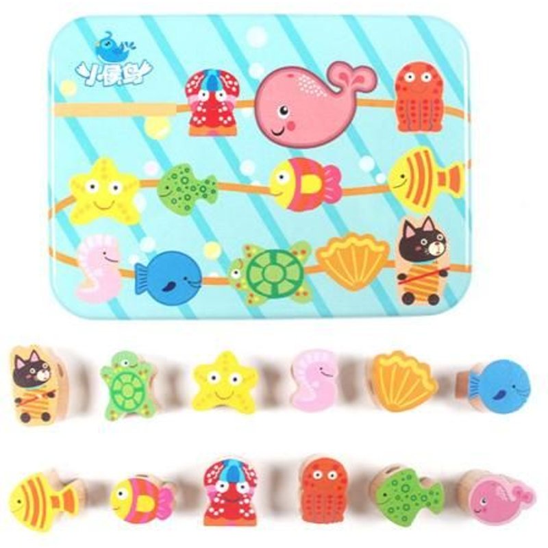 Jeu De Perles En Bois Pour Enfants, 12, Pièces/Ensemble Motifs De Dessin Animé, Fruits, Animaux, Laçage, Enfilage, Jouet Éducatif, Cadeau