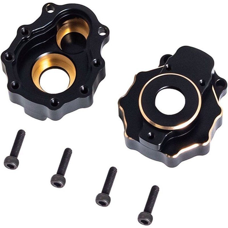 Boîtier De Lecteur De Portail De Contrepoids, Revêtement En Laiton Noir Lourd Pour Voiture À Chenilles 1/10 Rc Traxxas Trx4 Trx6, Pièces De Mise À Niveau