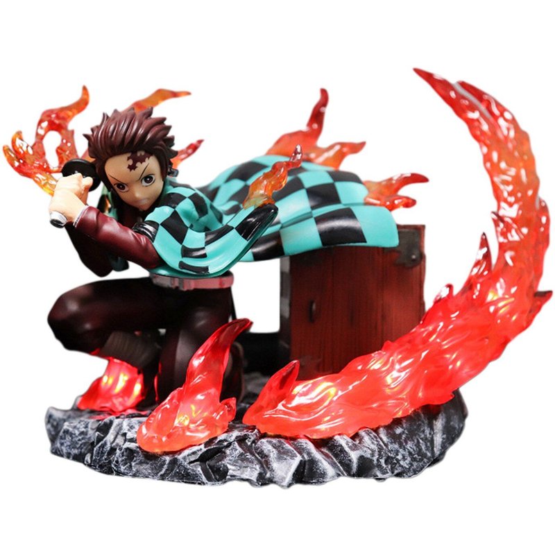 Figurine De Dessin Animé Japonais Kimetsu No Yaiba Kamado Tanjirou, Modèle De Figurine En Pvc Réaliste, Décoration De Bureau, 15cm