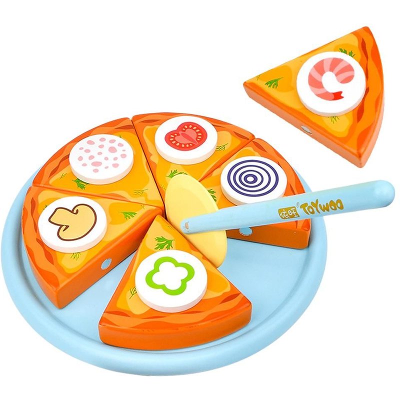 Ensemble De Découpe De Pizza En Bois, Jouet Éducatif Pour Enfants En Bas Âge
