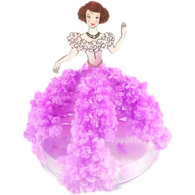 Arbre De Cristal De Princesse En Papier De Coton En Forme De Princesse, Jouets D'Arbre De Croissance Magique Coloré, Arbre De Noël Pour Enfants