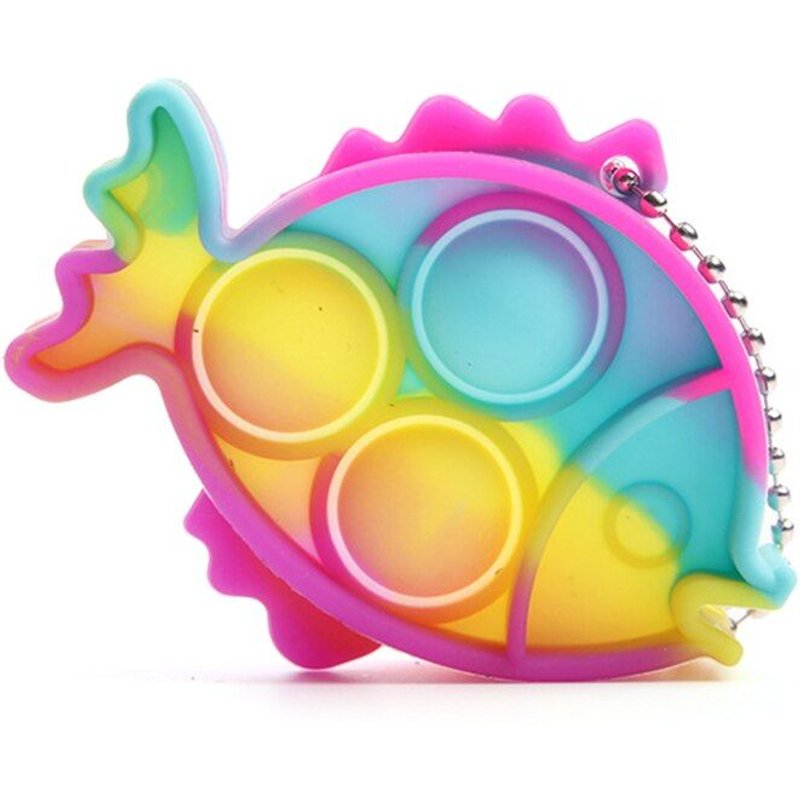 Porte-Clés En Forme De Poisson, Jouet Éducatif En Silicone, Anti-Stress, Pour L'Apprentissage Sensoriel Du Tdah Et De L'Autisme, Mini Cadeau Pour Enfant