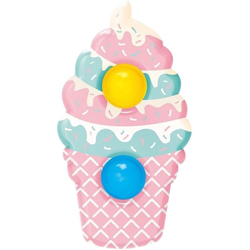 Jouets Sensoriels À Bulles En Silicone Souple, Simulation Arc-En-Ciel Cône De Crème Glacée, Anti-Stress Kawaii