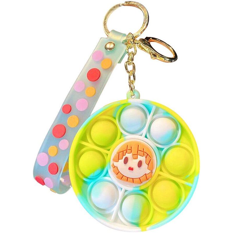 Porte-Clés En Forme De Bulle Pour Les Amoureux De La Teinture Par Nouage, Accessoire Anti-Stress, Anti-Anxiété Et Anti-Stress, Avec Pendentif, Jouets Sensoriels, Décompression, 1 Pièce