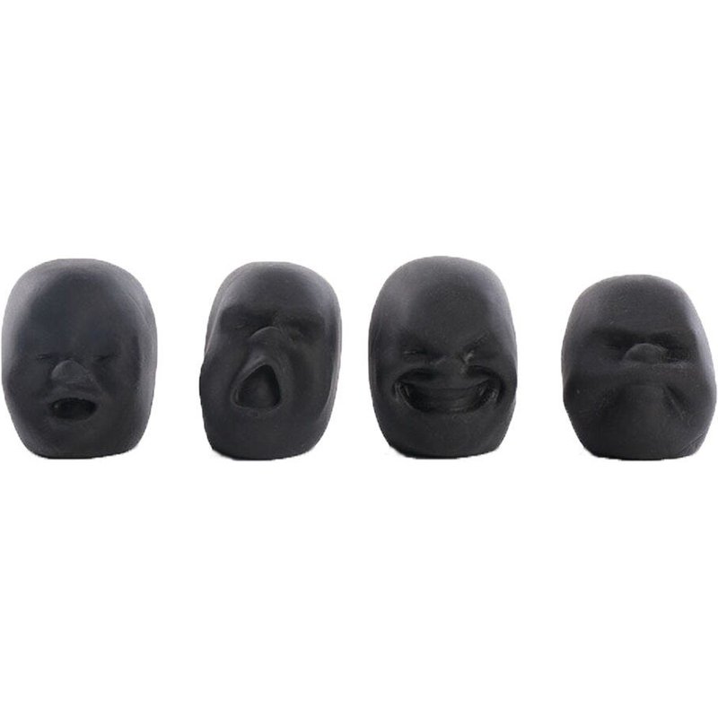 Boule De Visage Humain Anti-Stress Pour Enfant, 4 Pièces/Ensemble, Décompression, Jouet Sensoriel, Soulagement De L'Anxiété, Bloc De Décompression, Décoration