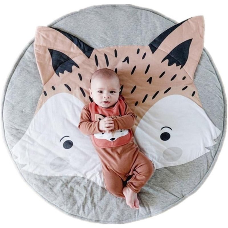 Tapis De Jeu Pour Bébés, 85cm, Animal Mignon, Renard, Doux, Rampant, Jouets Pour Enfants En Bas Âge