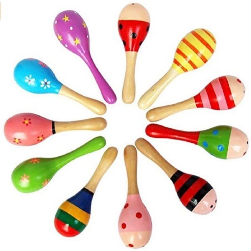 Marteau À Sable En Bois, Boule De Sable, Hochets À Main, Jouets Éducatifs Kis, 1 Pièce