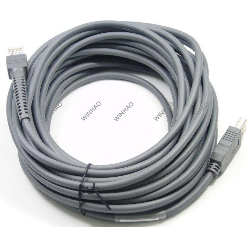 Câble USB 10M pour Scanner de codes-barres, avec puce amplificateur de bande, pour LS1203 LS2208 LS4208 LS3008 CBA-U01-S07ZAR Z17