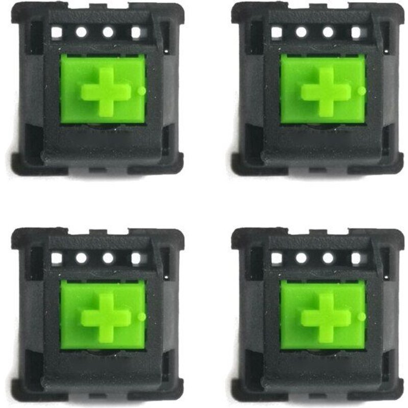Commutateurs rvb vert 3 broches, 4 pièces, pour clavier mécanique de jeu, Razer Chroma, axe vert 3 broches