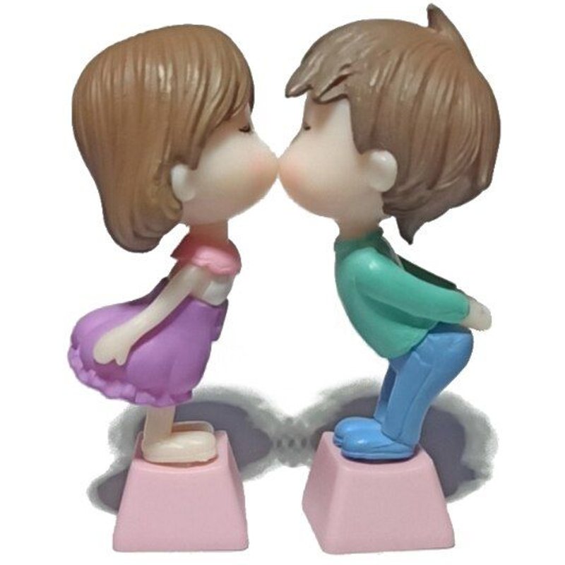 Capuchons de touches R4 pour clavier mécanique, 2 pièces, dessin animé, Couple amoureux, jouets pour enfants