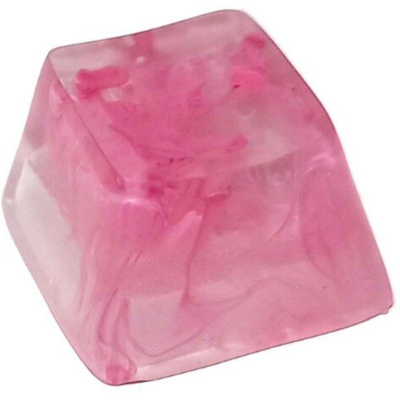 Capuchon de clavier rétro-éclairé en résine, pour clavier mécanique, profil Cherry R4, hauteur origine, Transparent, rose, 1 pièce