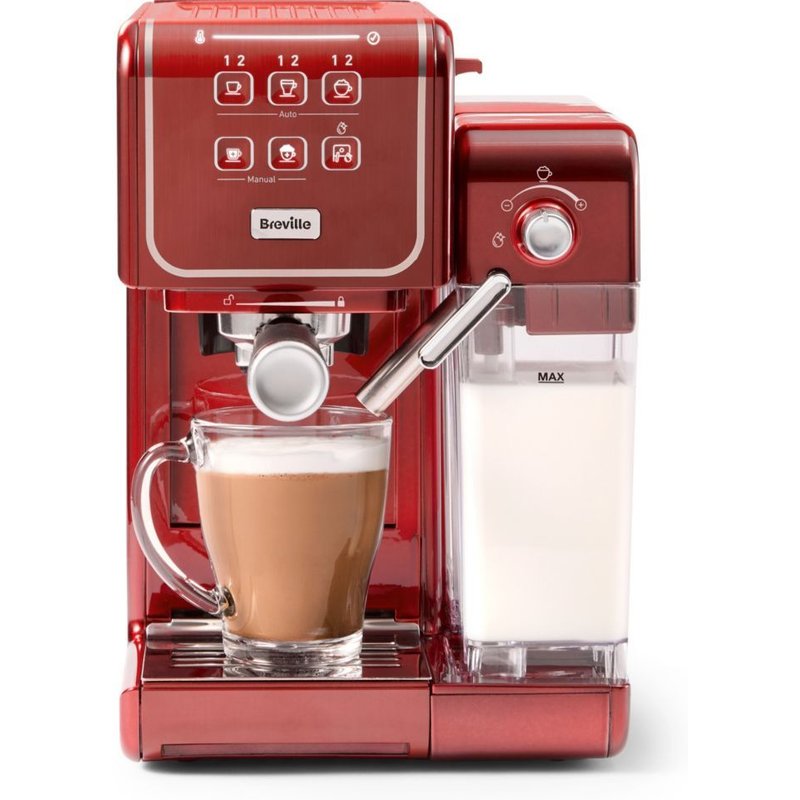 Expresso Broyeur BREVILLE Prima Latte III rouge VCF147X