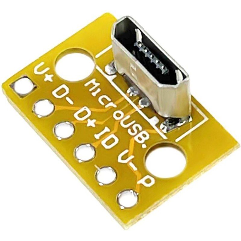 Adaptateur de carte PCB Micro USB 180 degrés, Kits de remplacement de connecteur à souder