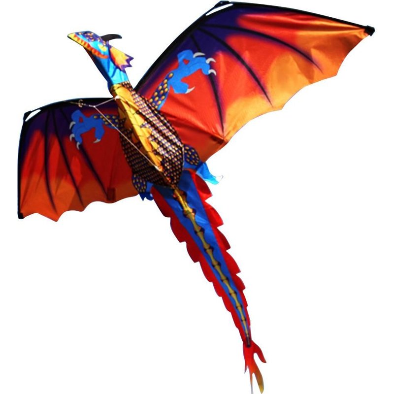Cerf-Volant Dragon 3d Coloré Pour Enfants, Jouets D'Extérieur Avec Ligne De Queue De 100m, Nouveau