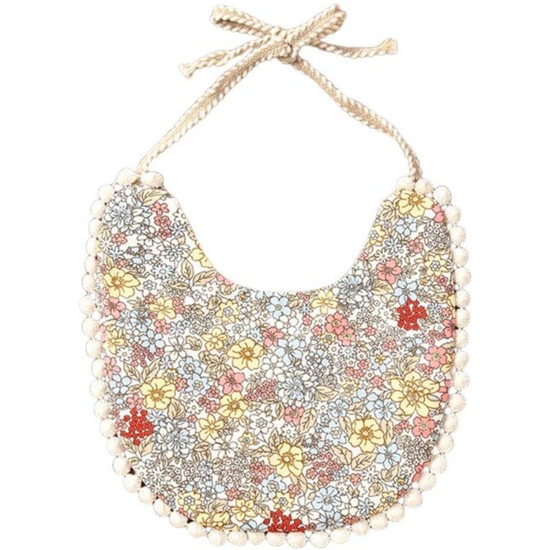 Bavoir En Coton Et Lin Imprimé Pour Bébé, Écharpe Bandana Double Face Pour Nourrir Les Nouveau-Nés