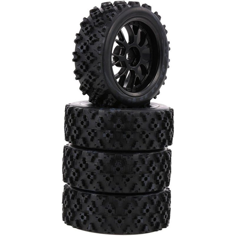 Pneus Rc En Caoutchouc Étoile Mot Fleur F¿Tale, Jante De Roue Tout-Terrain Et Pneus Pour 1:10 Hors Course, Accessoires De Voiture, 4 Pièces/Ensemble