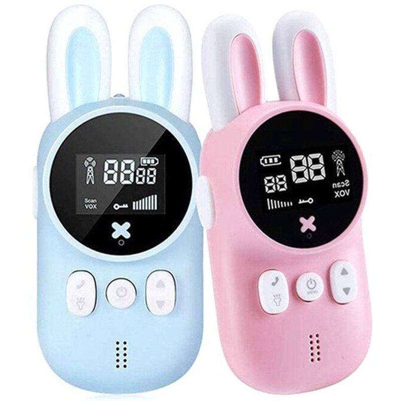 Walkie-Talkie Pour Enfants 3km, Communication Sans Fil Portable Avec Lampe De Poche Lcd Rétroéclairée Pour Camping Aventure Randonnée, Etc