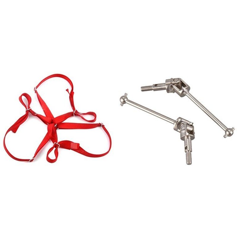 Courroie Antidérapante De Roue De Pneu, Pour Traxxas Axial Scx10 Rr10 Avec 2 Pièces D'Arbre De Joint D'Entraînement Pour Voiture Hsp 94122/94101 Rc 3 Pièces