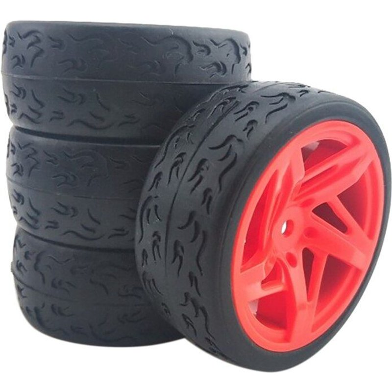 Pneus De Voiture Rc 1/10 12mm, 4 Pièces, Moyeu De Roue, Pour Voiture De Rallye Sur Route 1:10 Hsp Rc, Dérive De Camion À Course Plate