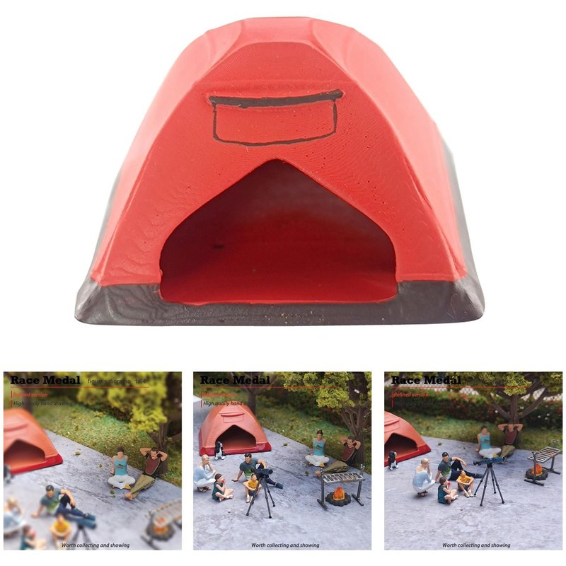 Figurine En Résine Peinte, Scène De Barbecue, Train De Personnes, Paysage, 1/64