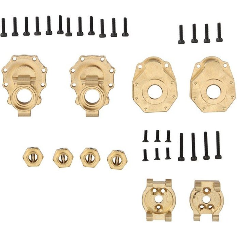 Boîtier D'Essieu D'Entraînement De Portail Arrière En Laiton, Ensemble De Porte-Moyeu Pour Chenille 1/10 Rc Traxxas Trx4 Trx6, Pièces De Mise À Niveau