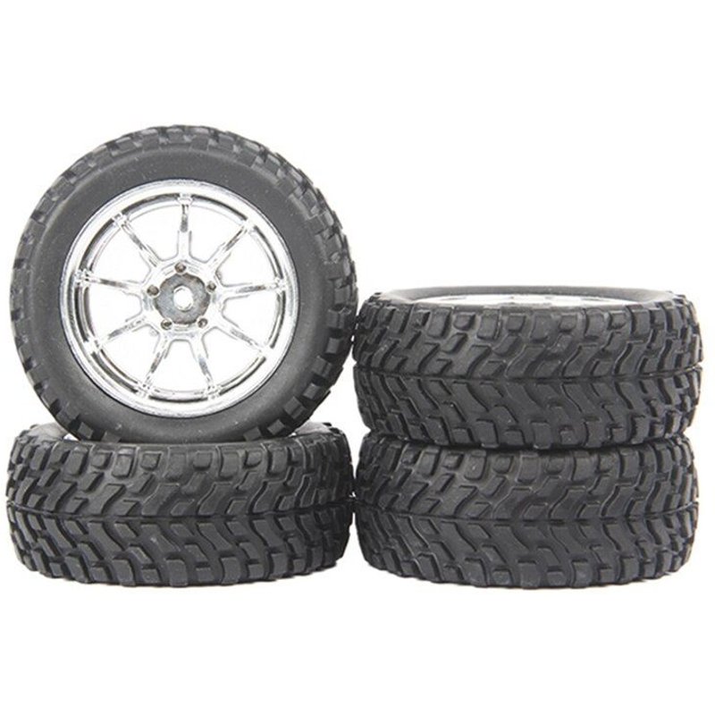 Roues De Pneus En Caoutchouc Pour Wpl C14 C24 B14 B24 Mn D90 D99 Mn90 Mn99s Rc, Pièces De Rechange, 4 Pièces