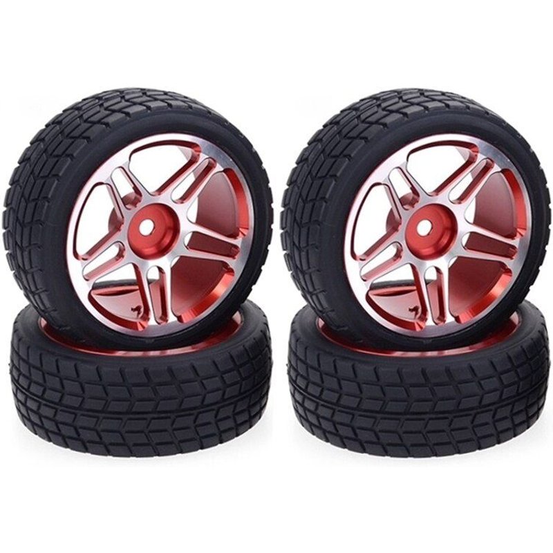 Pneus En Caoutchouc Et Jante De Roue En Métal Pour Hsp Hpi Losi Lrp Rc Drift Car, 4 Pièces, 1/10