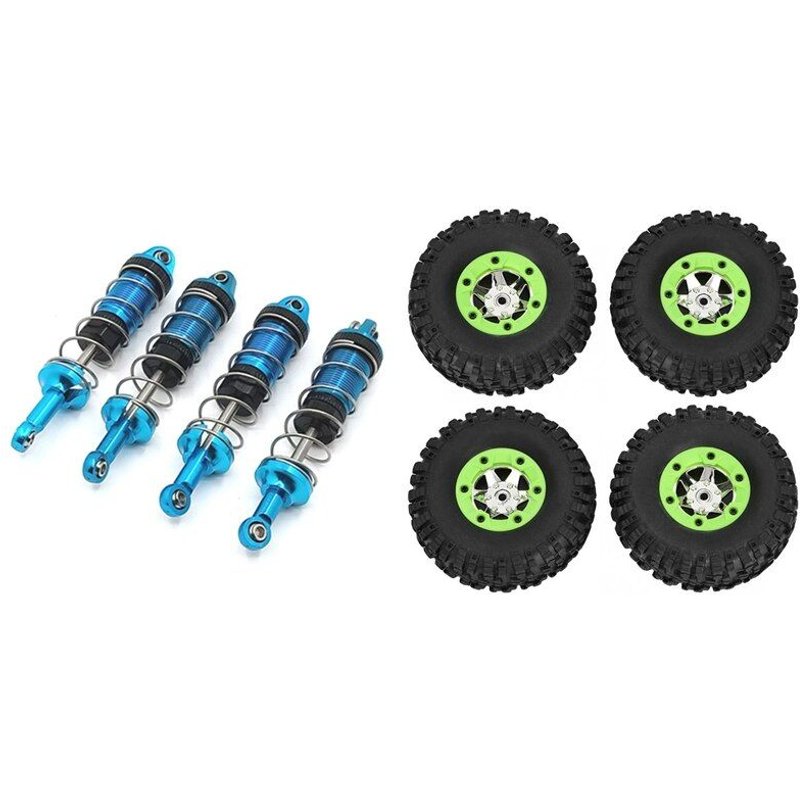 Pneus De Roues Gauche Et Droite Pour Wltoys 12428 1/12 Rc, Avec Amortisseurs D'Huile, Pour Voiture Mn86 1/12 Rc, 4 Pièces