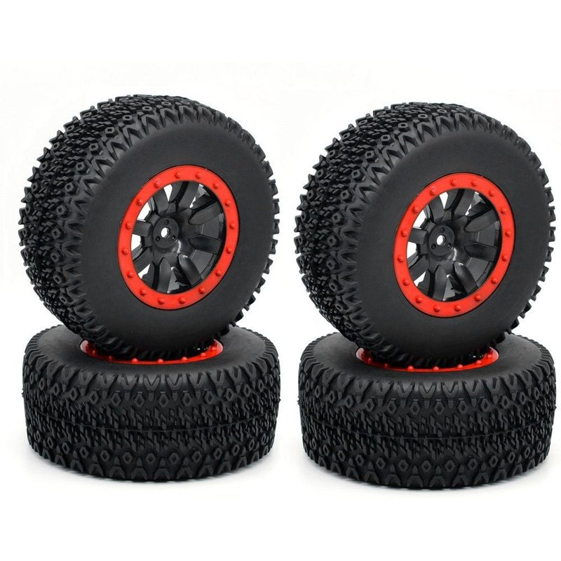 Pneus Télécommandés 1:10 Pour Voitures Tout-Terrain, 4 Pièces, Pour Véhicule Buggy Tout-Terrain, Pièces De Roues, Dbx-10