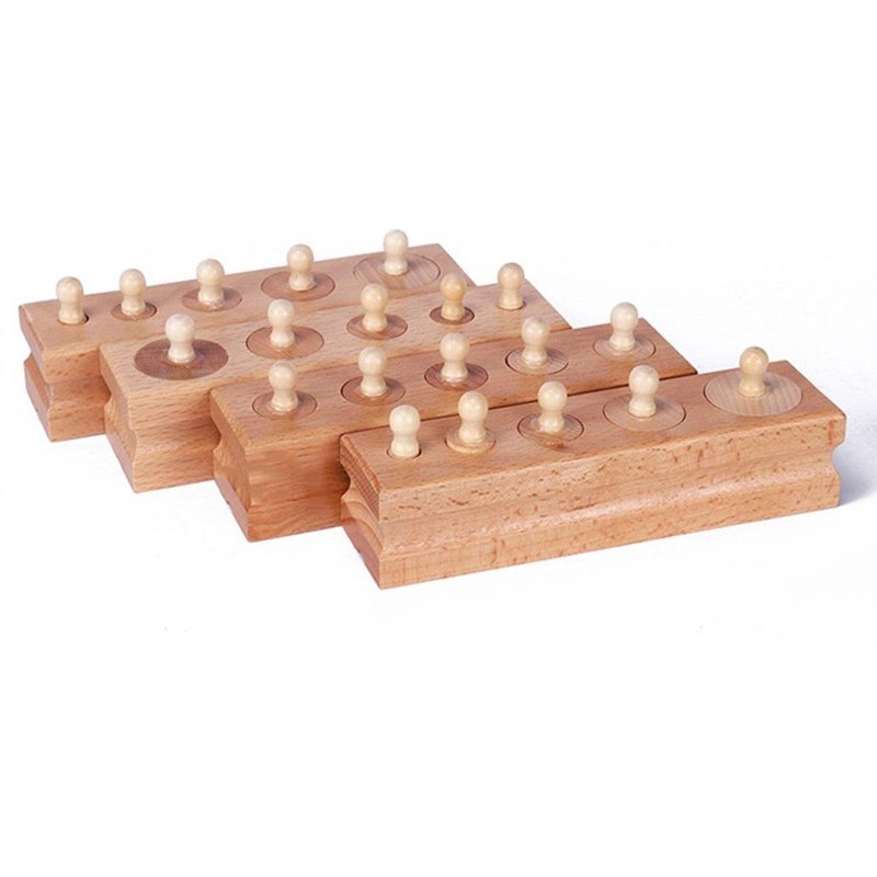 Matériaux Montessori Jouets Éducatifs, Blocs De Douilles Cylindriques, Jouets Mathématiques En Bois, Interaction Parent-Enfant