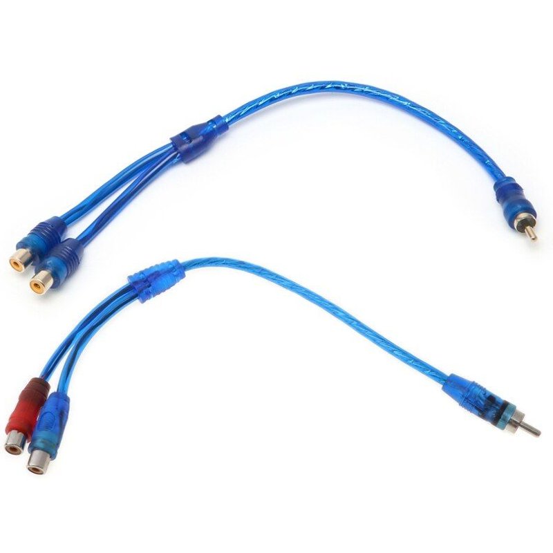 câble adaptateur Audio MP3 RCA 1 mâle à 2 femelles, cordon séparateur en Y pour voiture