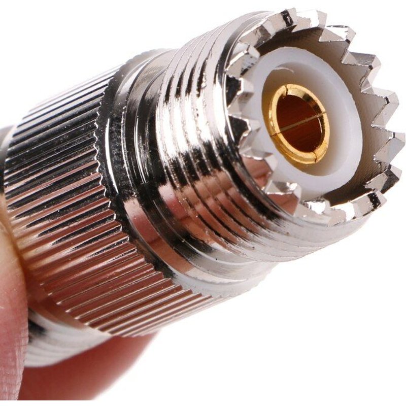 adaptateur de connecteur droit RF en Nickel, Jack femelle Ă UHF PL-259 SO-239 femelle