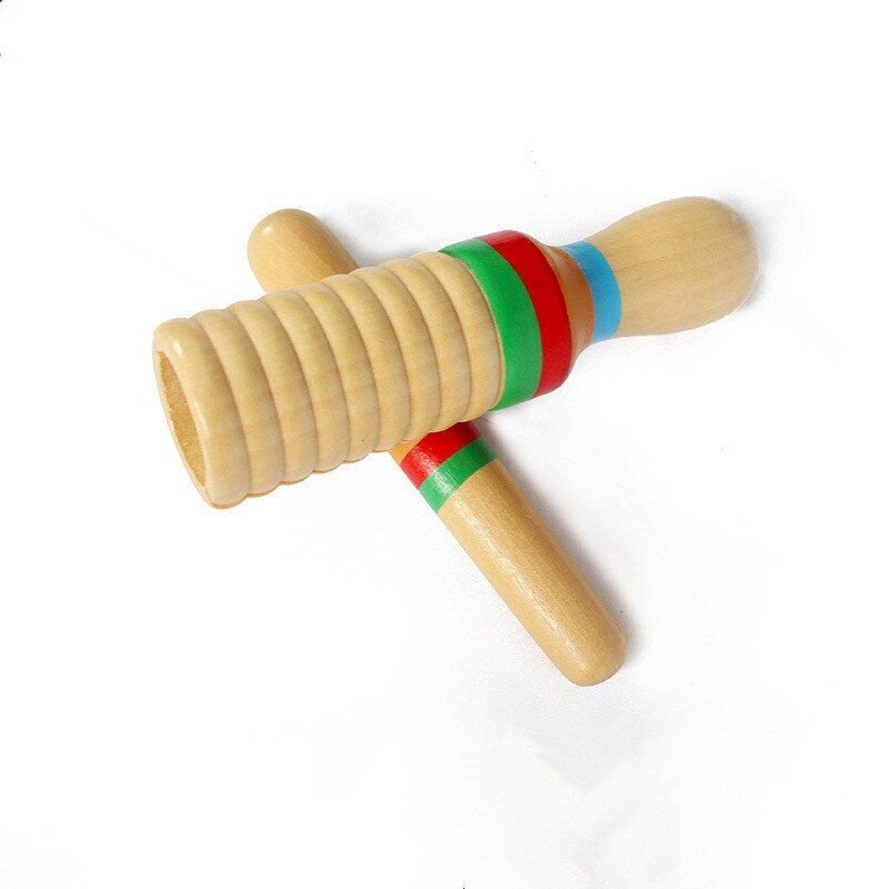 Instrument De Musique En Bois Pour Enfants, Tube Sonore, Petit Anneau À Filetage, Cylindre De Percussion