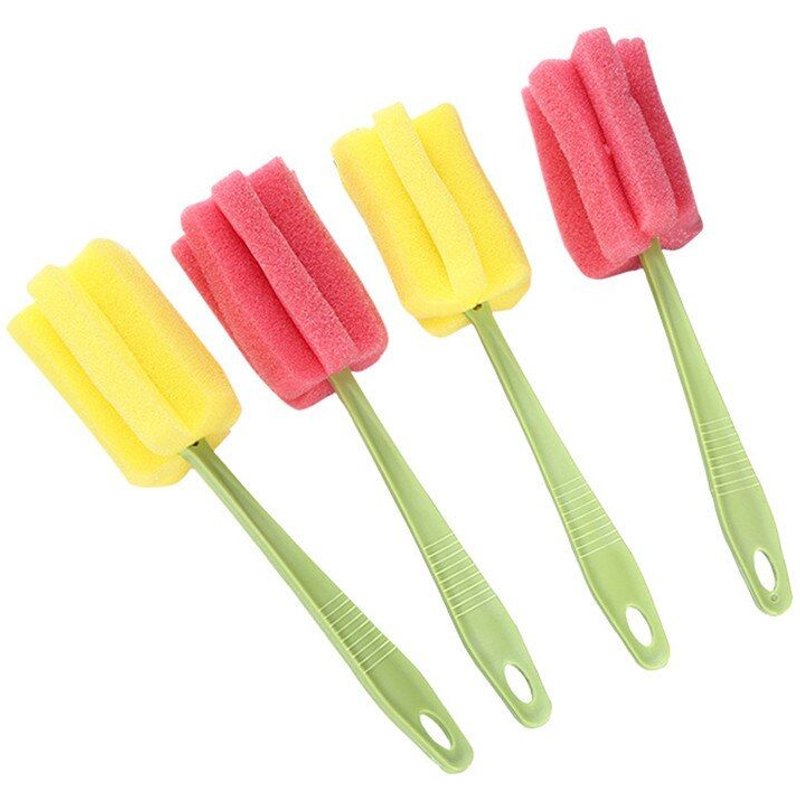 Nettoyeur De Bouteilles De Lait, Tasse Éponge À Long Manche, Verre De Vin, Café, Thé, Nettoyant De Bouteilles D'Eau Amovibles, Vaisselle De Cuisine, Outil De Brosse