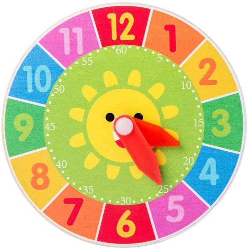 Horloge En Bois Colorée Pour Enfants, Jouets Créatifs Montessori, Horloges De Cognition Des Heures, Des Minutes Et Des Secondes, Aide À L'Apprentissage Préscolaire