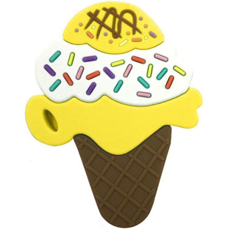 Anneau De Dentition En Silicone Sans Bpa Pour Bébé, Jouets De Dentition Pour Enfant En Bas Âge, Mignon Et Sûr, Crème Glacée, Poisson, Éléphant