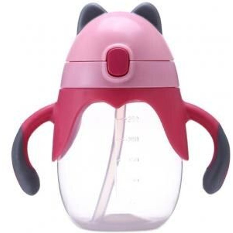 Bouteille D'Eau Magique En Silicone Pour Bébé, 300ml, Avec Chat, Dessin Animé