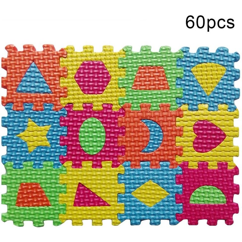 Tapis À Formes Géométriques 60 Pouces, Tapis D'Apprentissage Préscolaire Pour Enfants, Jouet Éducatif Pour Bébés, Tapis De Sol Pour Enseignement Préscolaire