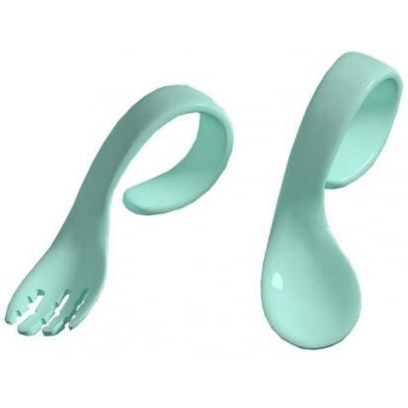 Ensemble D'Ustensiles Pour Bébés, 2 Pièces, En Pp Sans Bpa, Facile À Saisir, Cuillères Et Fourchettes D'Apprentissage Pour Enfants En Bas Âge