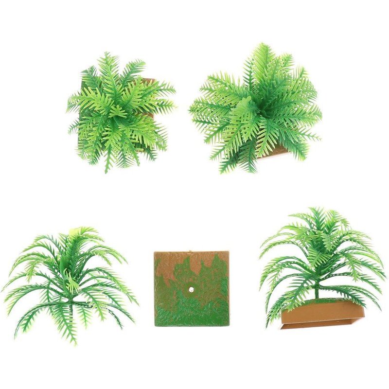 Modèle Architectural De Plante Miniature, Simulation De Brousse D'Arbre D'Imitation + Socle De Base Pour La Construction De Table De Sable 2 Pièces