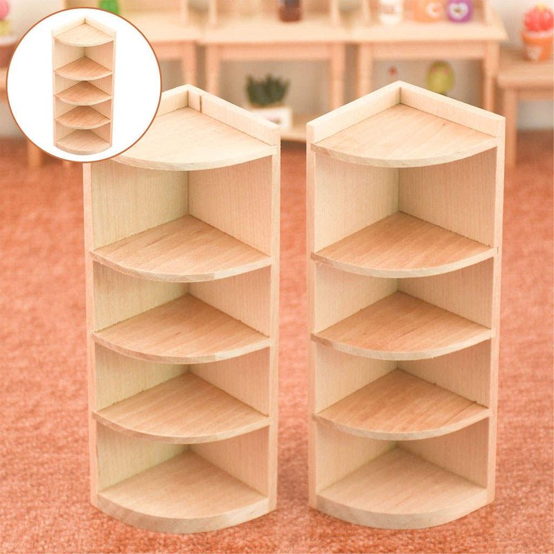 Meuble De Rangement D'Angle Pour Maison De Poupée 1/12, Meuble De Salon Pour Enfants