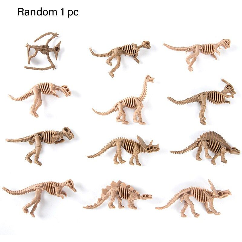 Mini Figurines Jurassic 12 Pièces, Jouets Créatifs Et Éducatifs De Dinosaures, Modèle De Simulation De Squelette Fossile Pour Garçons Et Enfants