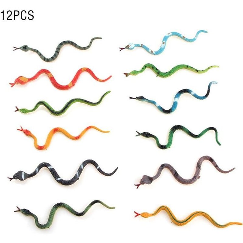 Jouet De Serpent En Plastique, 12 Pièces/Ensemble, Modèle De Haute Simulation, Reptiles Animaux, Jouets Éducatifs Pour Farces D'Halloween, Figr R2l4